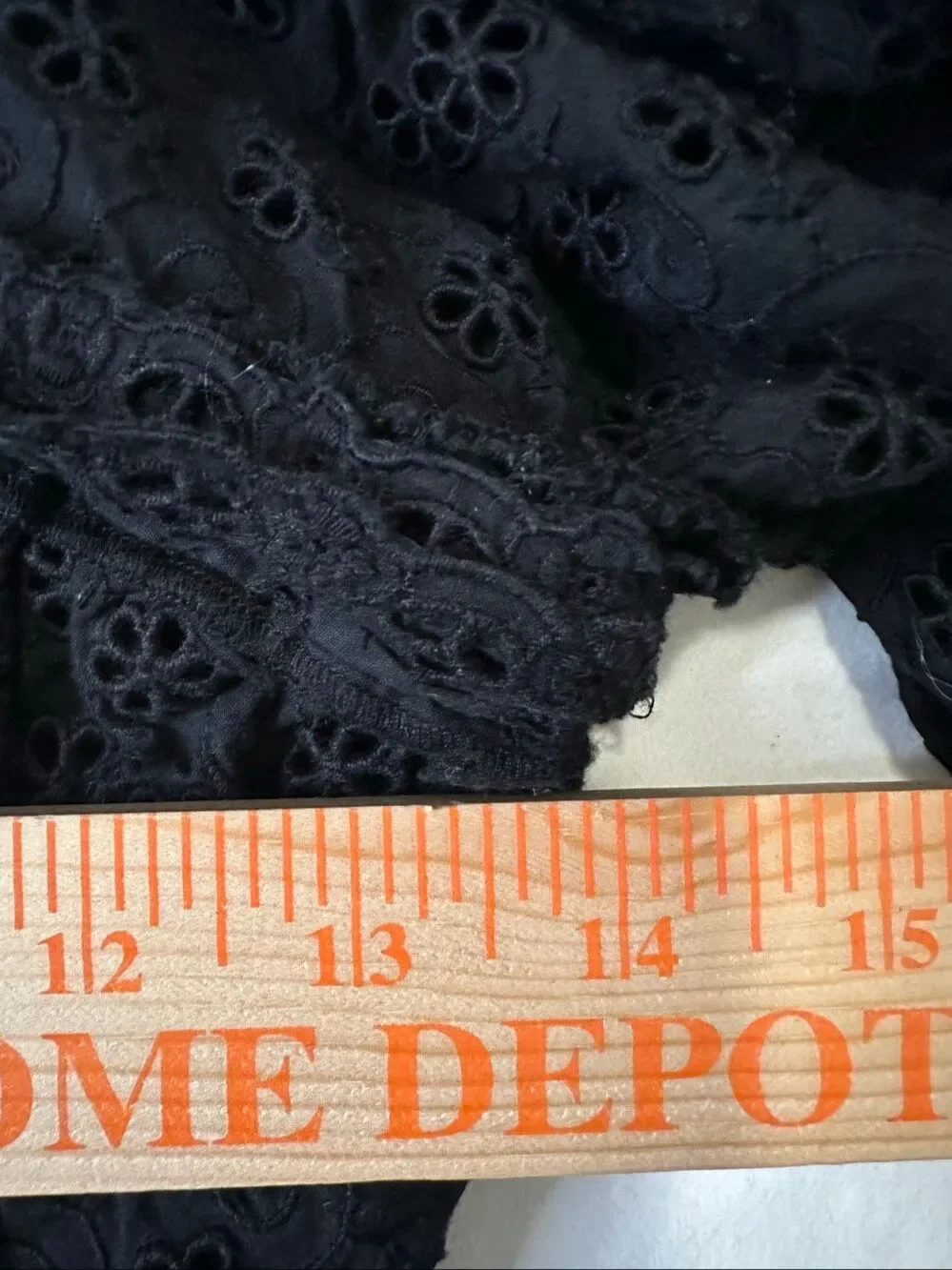 Doen Nera Eyelet Top Black Organic Cotton Puff Sleeve Peplum Blouse XS